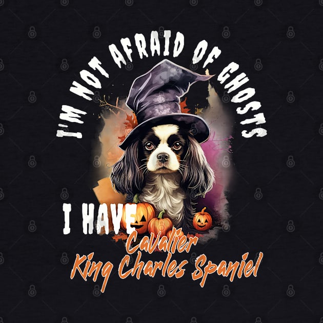 Spaniel Dog Ghost Guardian Vintage Halloween Funny by Sniffist Gang